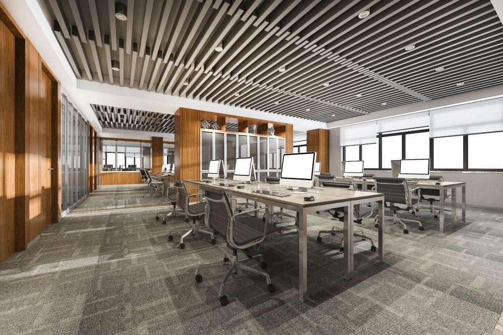 Office meeting room interior and space planning