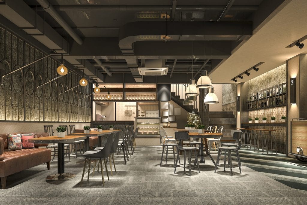 3d rendering loft and luxury hotel reception and cafe lounge restaurant.jpg