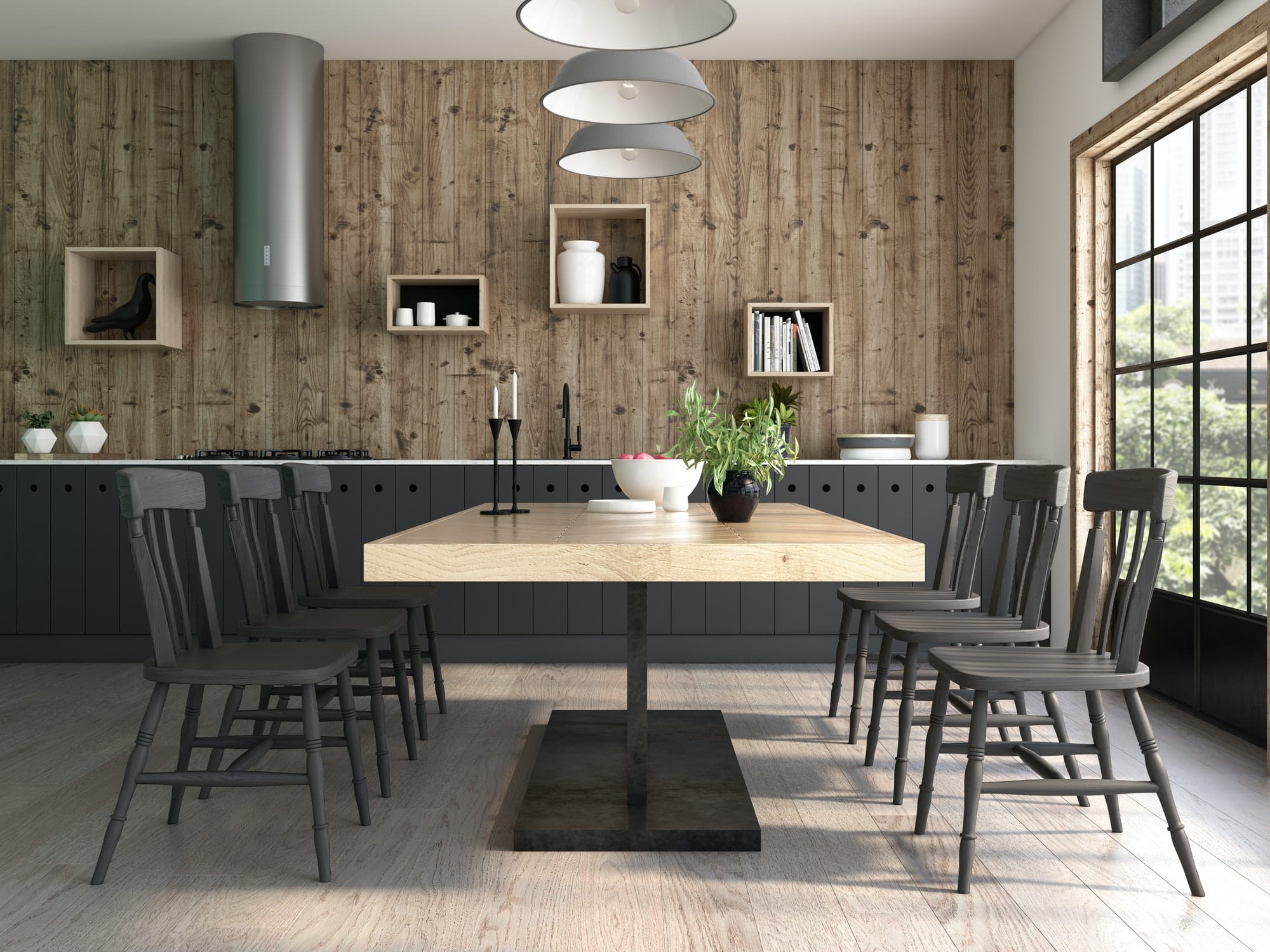 Modern interior design visualization